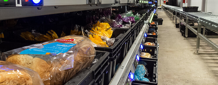 Линия PTL комплектации на хлебозаводе