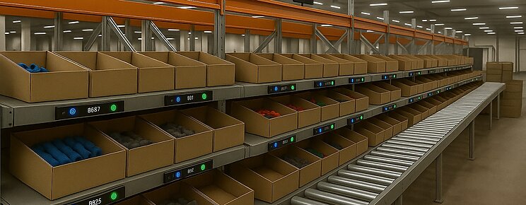 Сборка заказов на PTL конвейере